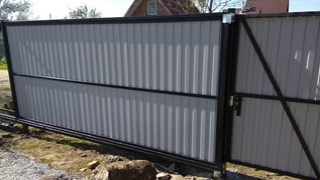 Купить сваи для ворот в Горно-Алтайск. Заказать ворота на сваях под ключ от 21437 руб